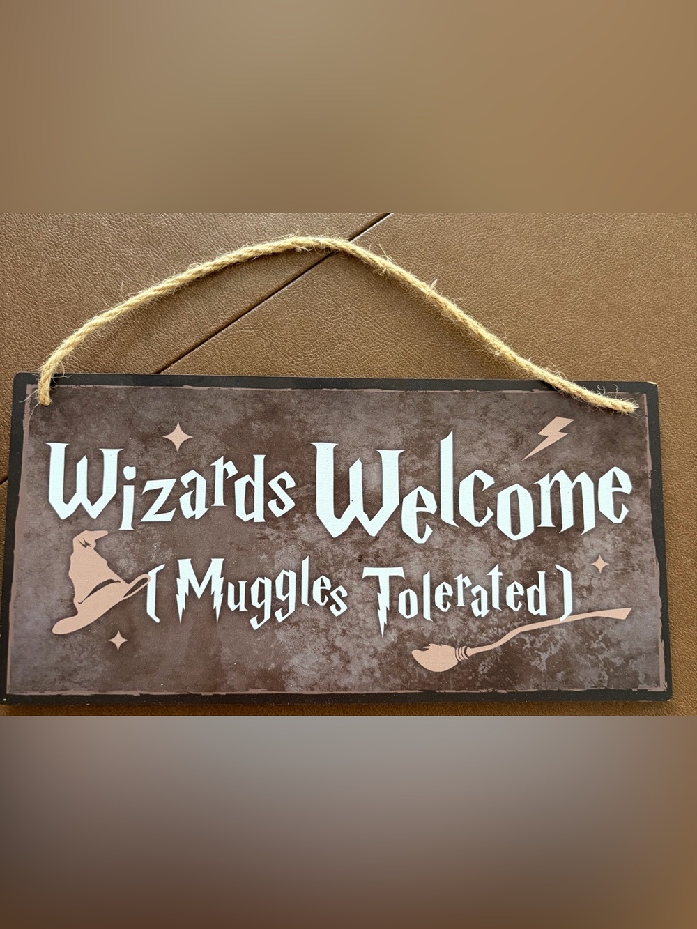Harry Potter Wizards Welcome (Muggles Tolerated) Sign
